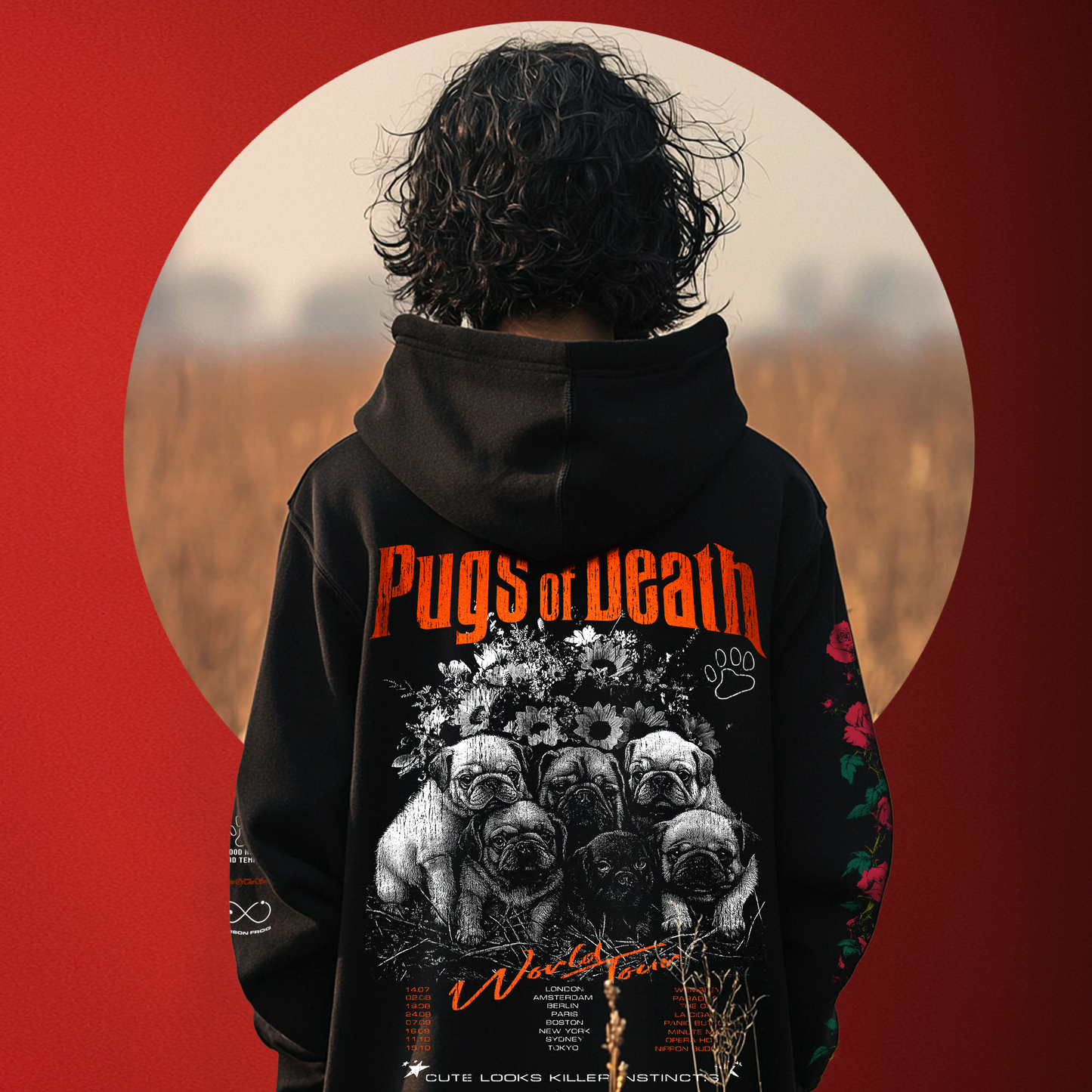 Pugs of Death Oversized Hoodie