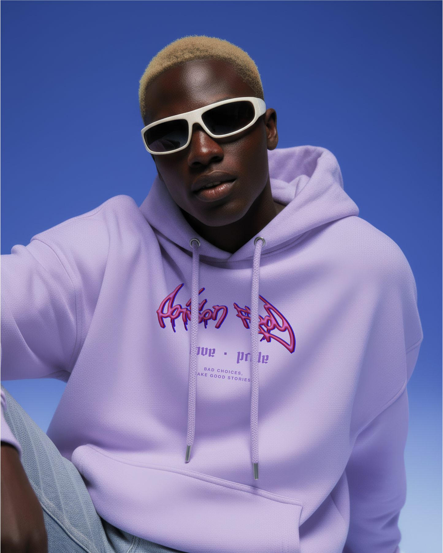 LOVE & PRIDE LAVENDER OVERSIZED HOODIE