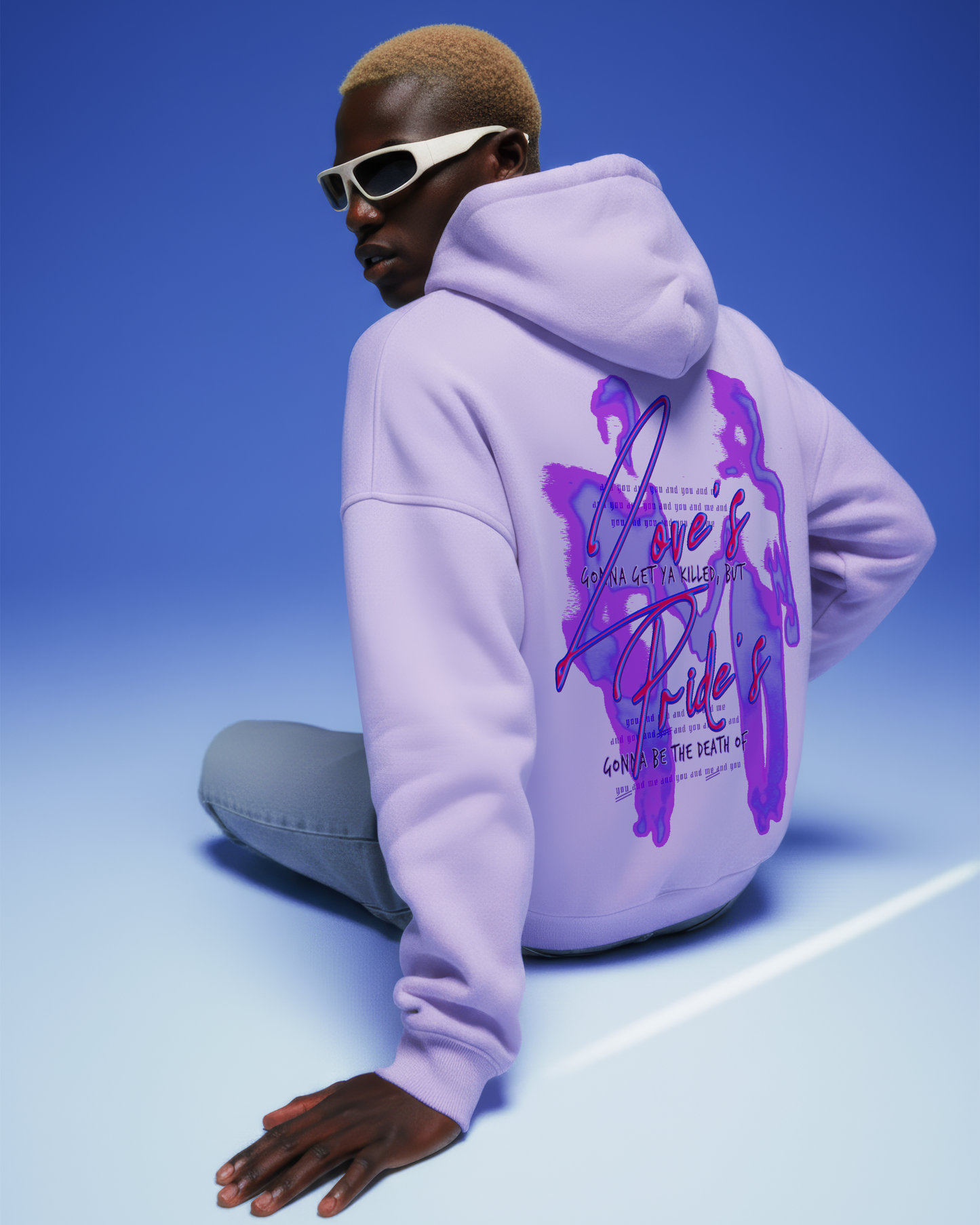 LOVE & PRIDE LAVENDER OVERSIZED HOODIE